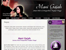 Tablet Screenshot of manigajah.com